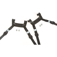 Load image into Gallery viewer, Two black straps securing the ARB Fridge Tiedown Kit System ARB 10900010 in a vehicle.