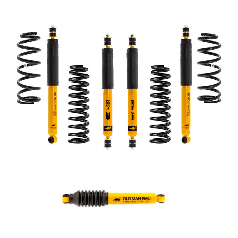 A set of OME 2 inch Lift Kit for Land Rover Defender 110 (85-17) springs and suspension system for the jeep wrangler, providing increased ground clearance.
