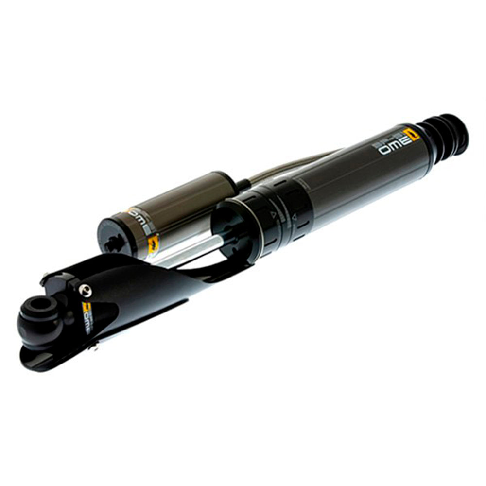 A pair of Old Man Emu BP-51 Rear Shock Absorber RH BP5160020R for Toyota Tundra (2007-2022) on a white background, showcasing their durability and control.