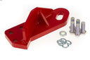 A red ARB Rated LHS Recovery Point for Toyota Hilux 2814020 made of steel with nuts and bolts on a white background.