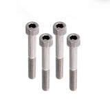 Four stainless steel screws on a white background, used for mounting TRED Recovery Boards with ARB Mount Adapter TRED TPMKBA02.