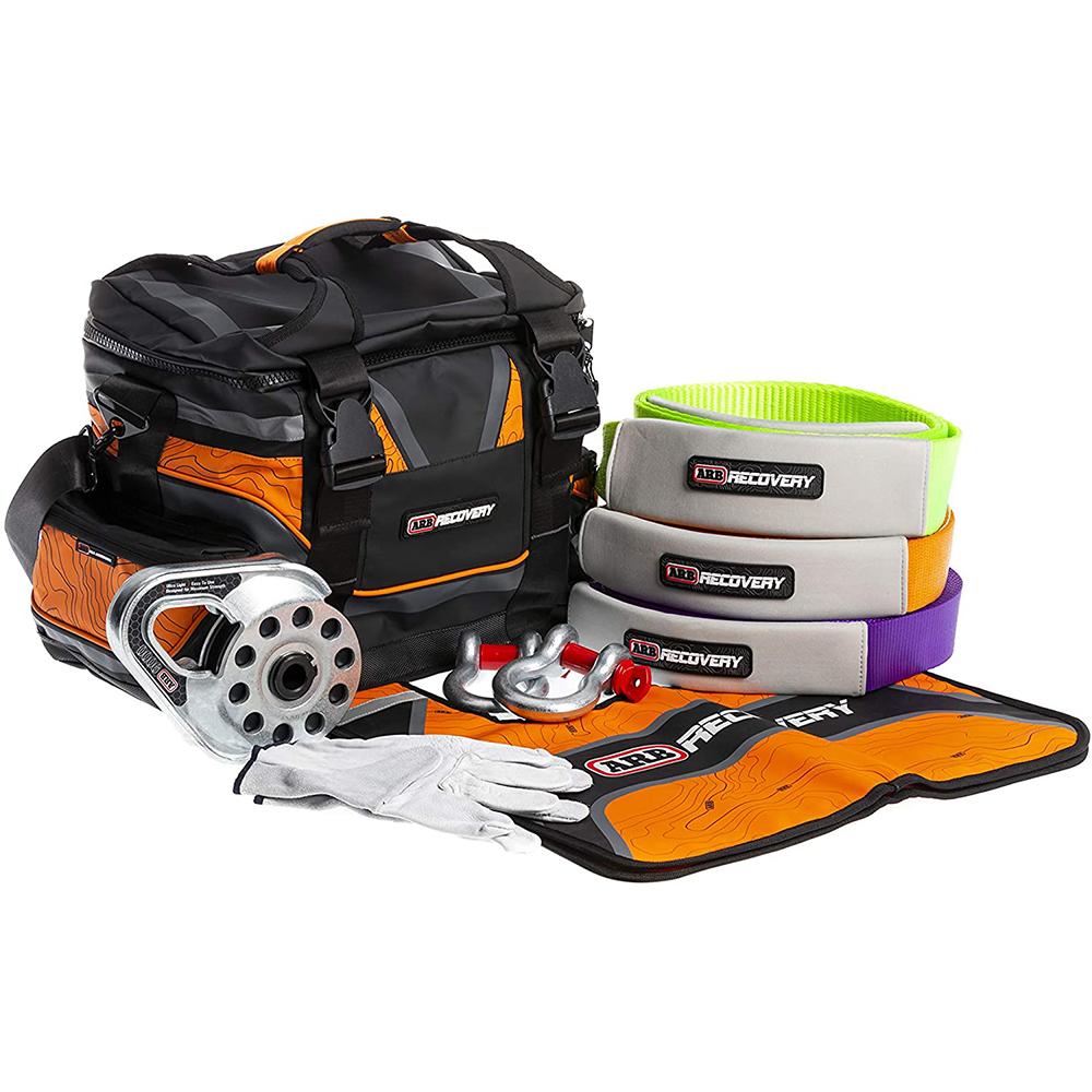 A bag with an ARB Orange Large Recovery Bag ARB501A and other items.