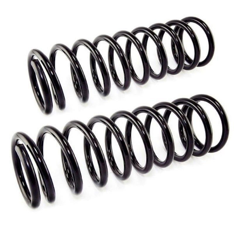 Two Old Man Emu Front Coil Springs 2933 for Jeep Wrangler TJ & TJ Unlimited 1997-2006 on a white background, providing easy installation and adjustable ride height.