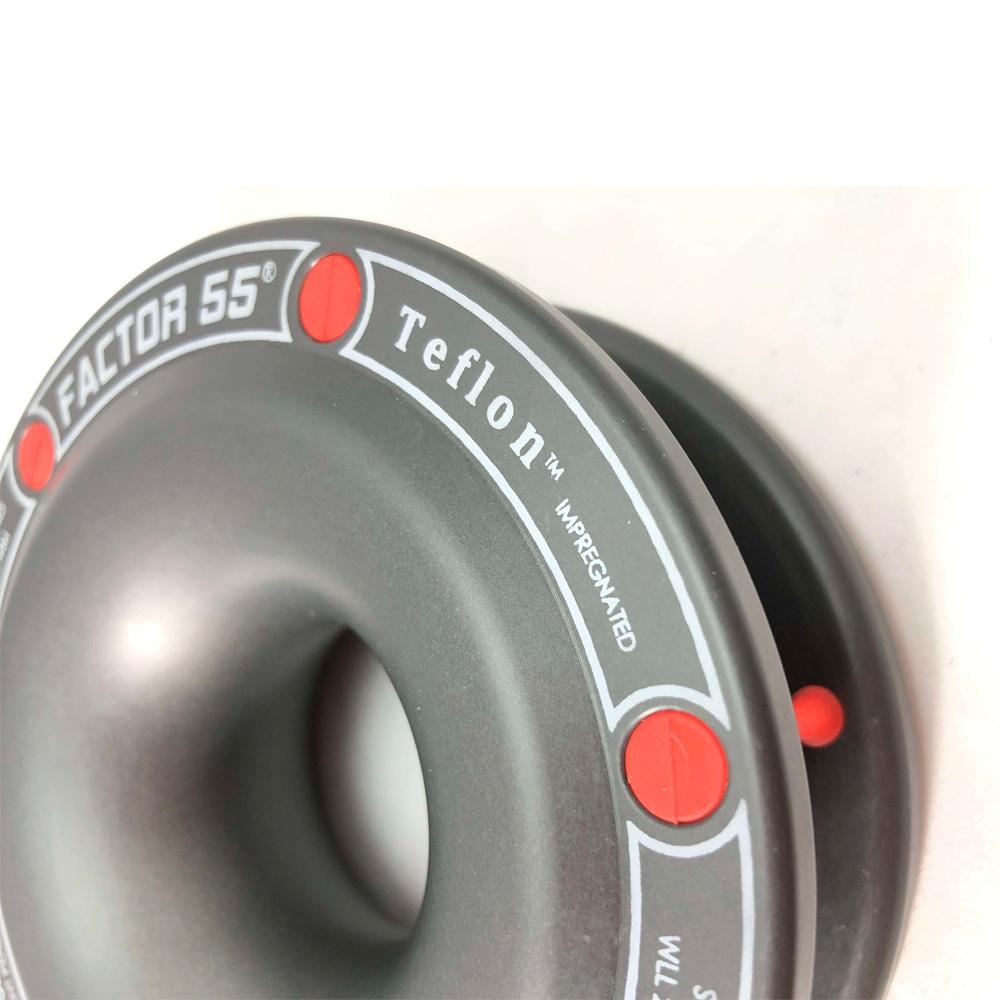 Factor 55 Rope Retention Pulley Snatch Block 00260 and soft shackle.