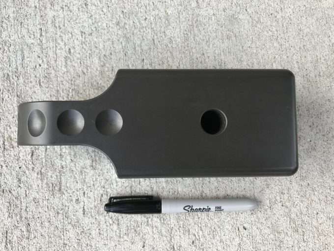 A Factor 55 HITCHLINK 3.0 in Gray 00027-06 case with a marker next to it.