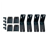 A high capacity Roof Rack Fitting Kit of black plastic brackets for secure storage in a vehicle, specifically designed for Land Rover Discovery HT3 year 1998, by ARB (part number 3700080).