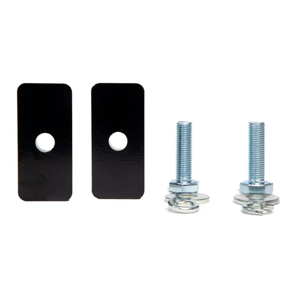 A pair of black ARB Old Man Emu Driveshaft Spacer Kit / Fitting Kit FK29 for Toyota Tacoma V6 on a white background, featuring the Old Man Emu logo.