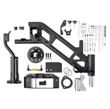 A set of Jeep Wrangler JK front suspension parts including a Rear Tire Carrier For Jeep Wrangler JK ARB 5750320 and ARB components.