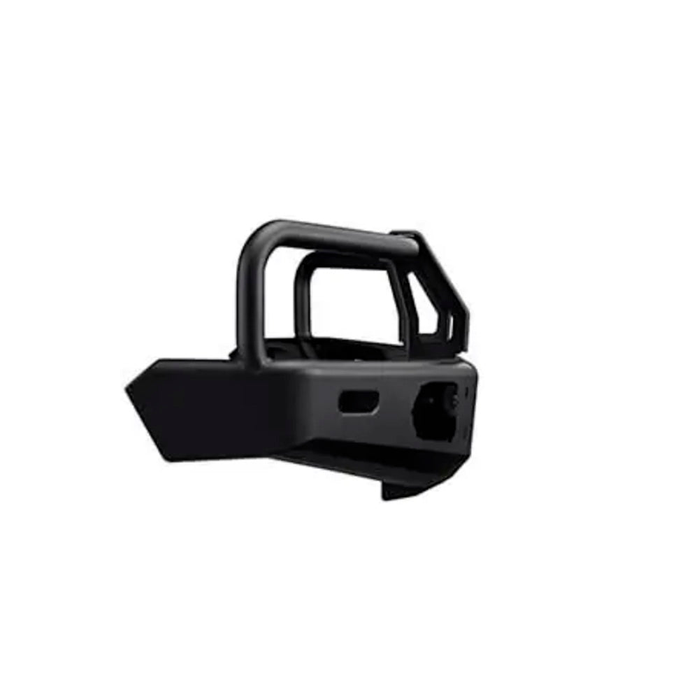 An air bag compatible black Front Summit Bumper for a Jeep Wrangler with fog lights by ARB.