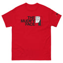 The trendy Mudify Face Tee in red is made of cotton.