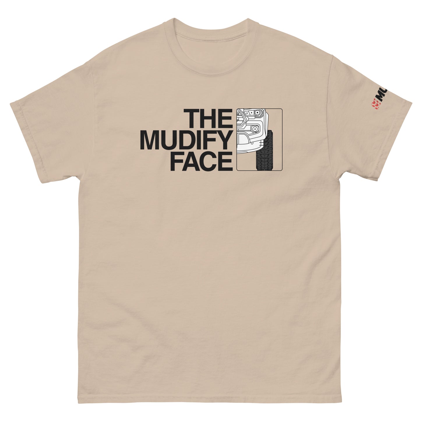 Introducing a trendy and structured t-shirt - The Mudify Face Tee by Mudify! Made from premium cotton, this shirt is both chic and comfortable. Perfect for those who appreciate fashionable attire.