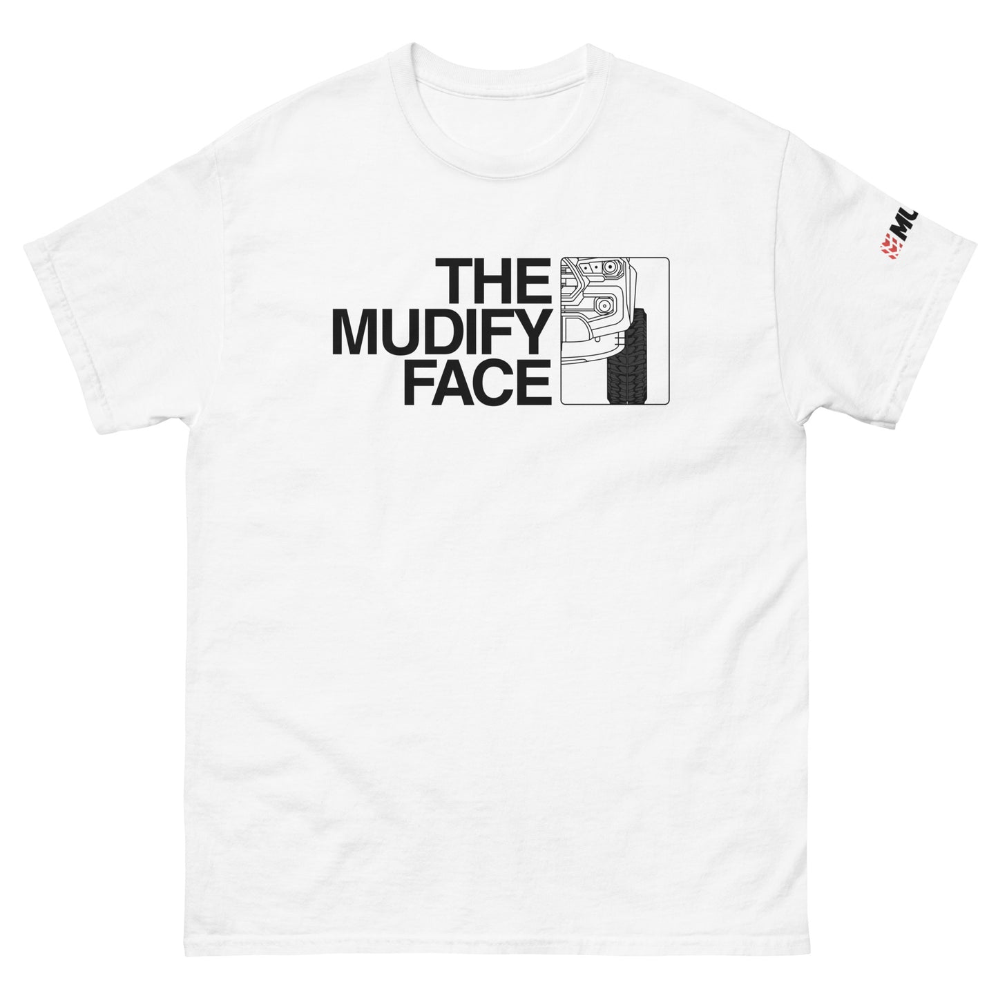 The trendy Mudify Face Tee made of cotton.