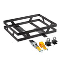 An ARB black box with two yellow hooks and an ARB Jerry Can Holder Double Horizontal 1780350.