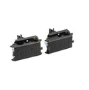 A pair of ARB HiLift Mount Base Rack Farm Jack Holders (Pair) 1780280 door latches on a white background.