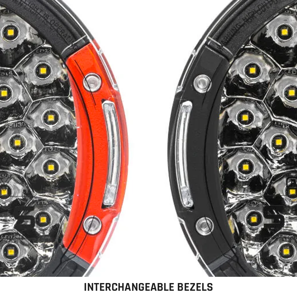 A pair of ARB Intensity Solis 36 Spot Light SJB36S (individual) led lights with adjustable brackets for dimmability and interchangeable bezels for a customizable light output.